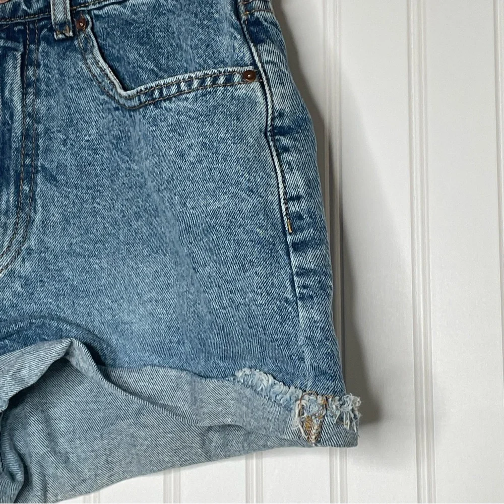 Cotton On Light Blue Acid Wash Denim Jean Shorts